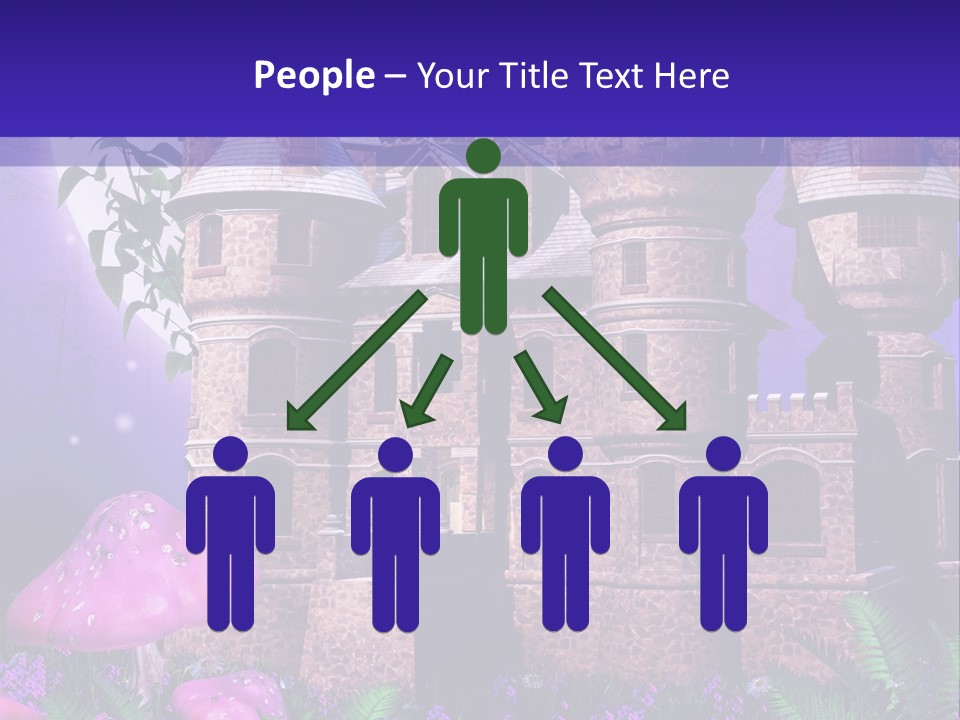 Muchomor Ilustracja Zamek PowerPoint Template