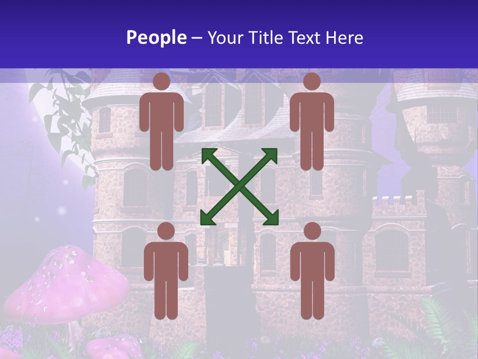 Muchomor Ilustracja Zamek PowerPoint Template