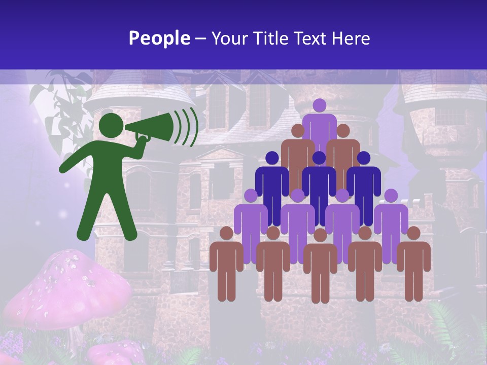 Muchomor Ilustracja Zamek PowerPoint Template