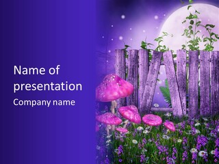 Ciemny Grzyb Ksi PowerPoint Template