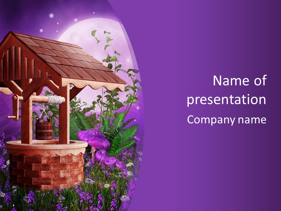 Papro Drewniany Fantasy PowerPoint Template