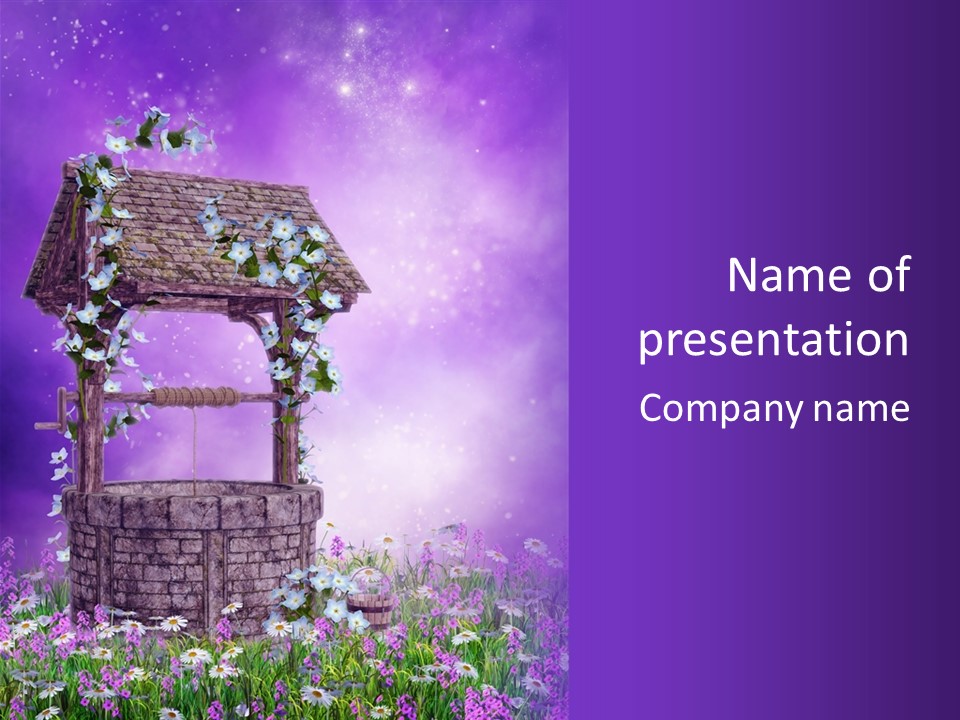 Magiczny Fioletowy Stary PowerPoint Template