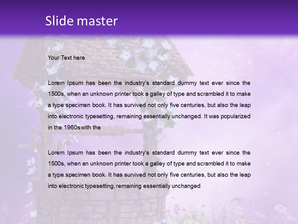 Magiczny Fioletowy Stary PowerPoint Template