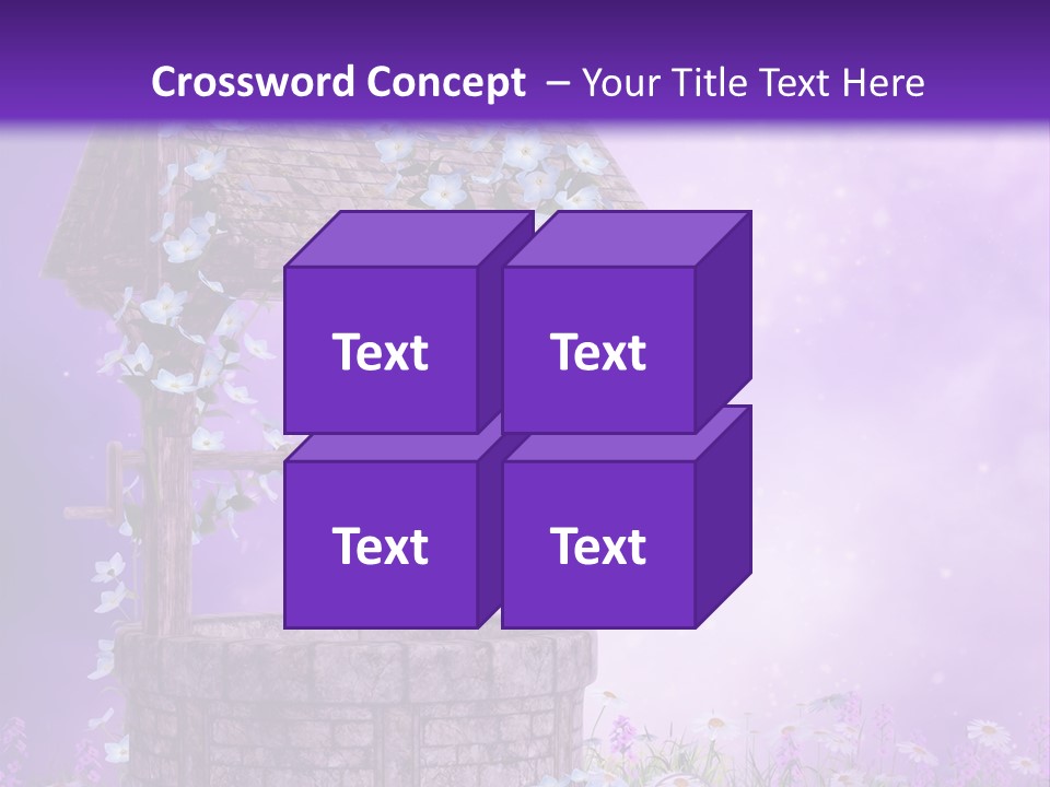 Magiczny Fioletowy Stary PowerPoint Template
