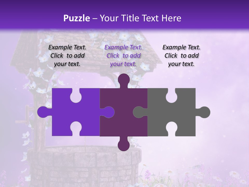 Magiczny Fioletowy Stary PowerPoint Template