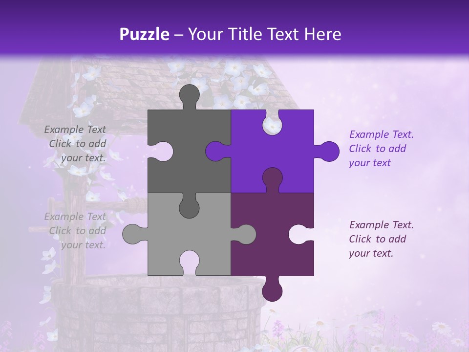 Magiczny Fioletowy Stary PowerPoint Template