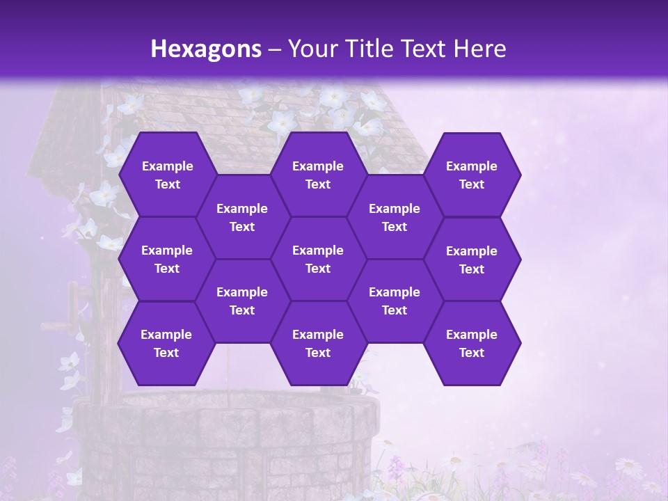 Magiczny Fioletowy Stary PowerPoint Template