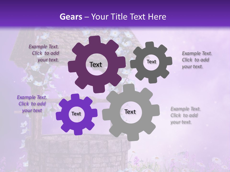 Magiczny Fioletowy Stary PowerPoint Template