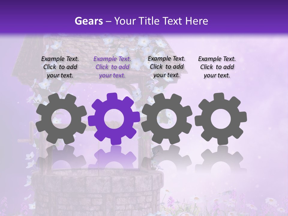 Magiczny Fioletowy Stary PowerPoint Template