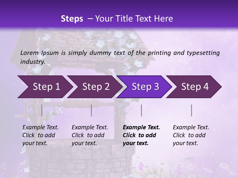 Magiczny Fioletowy Stary PowerPoint Template