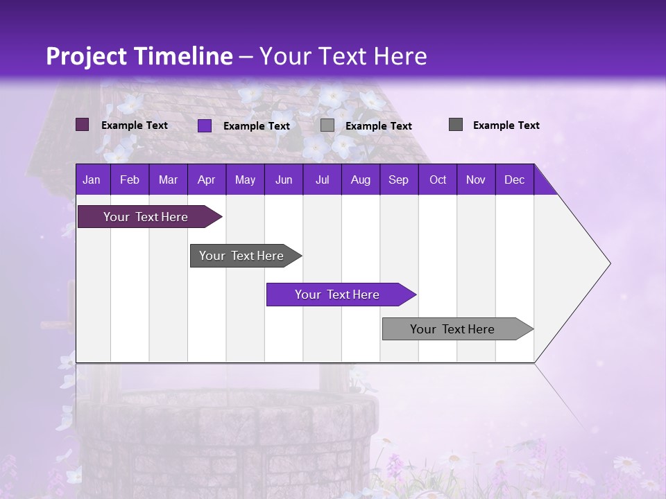 Magiczny Fioletowy Stary PowerPoint Template