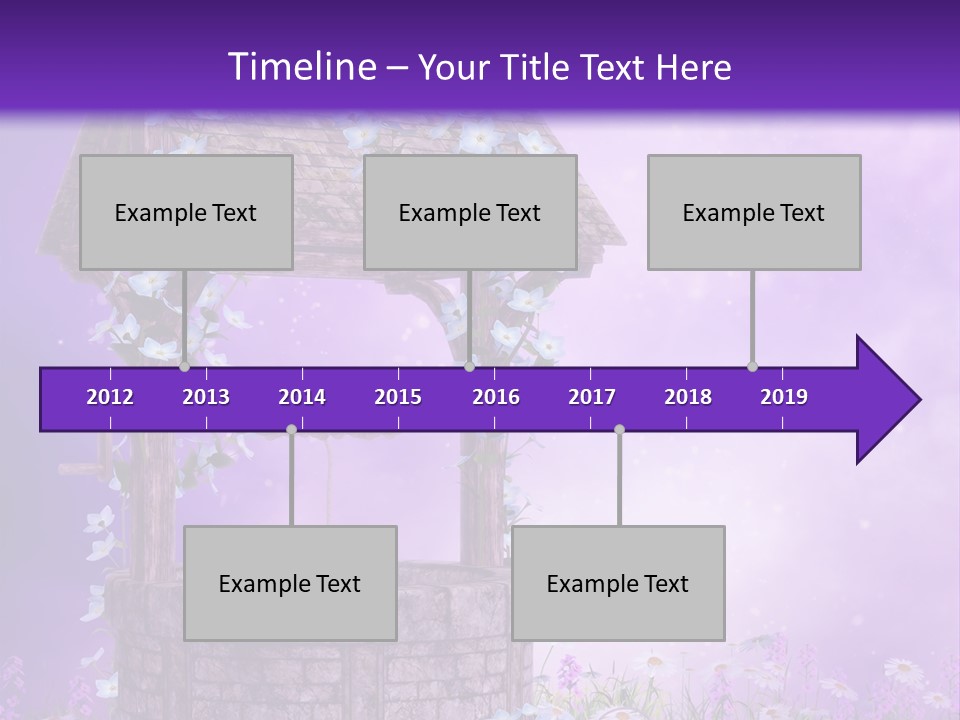 Magiczny Fioletowy Stary PowerPoint Template