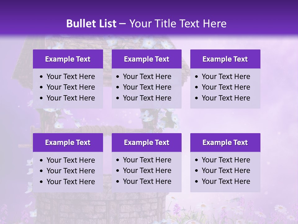 Magiczny Fioletowy Stary PowerPoint Template