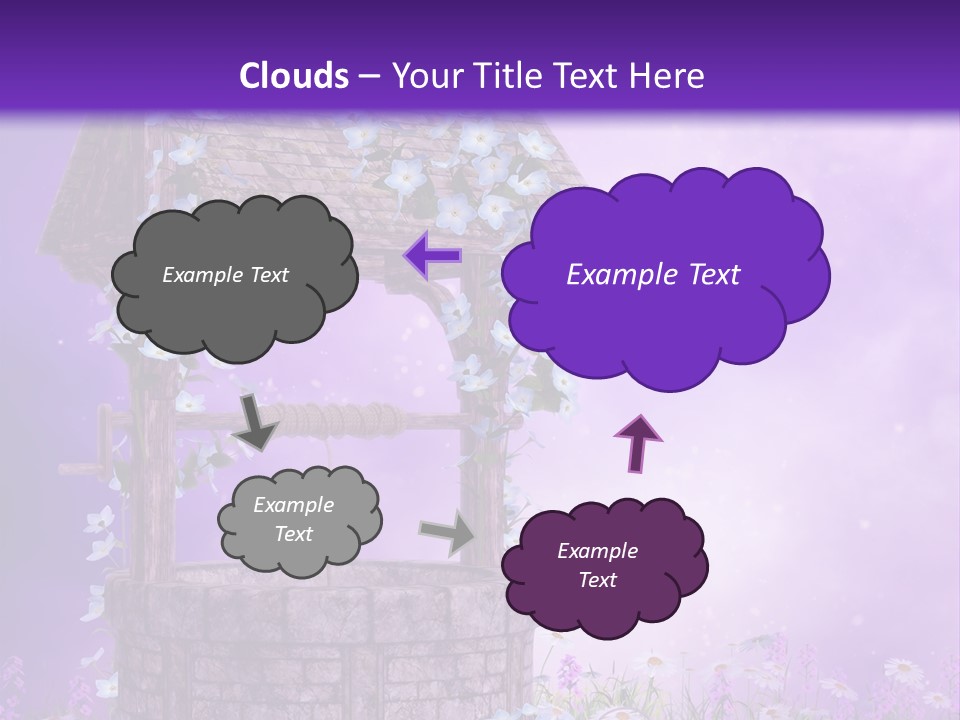 Magiczny Fioletowy Stary PowerPoint Template