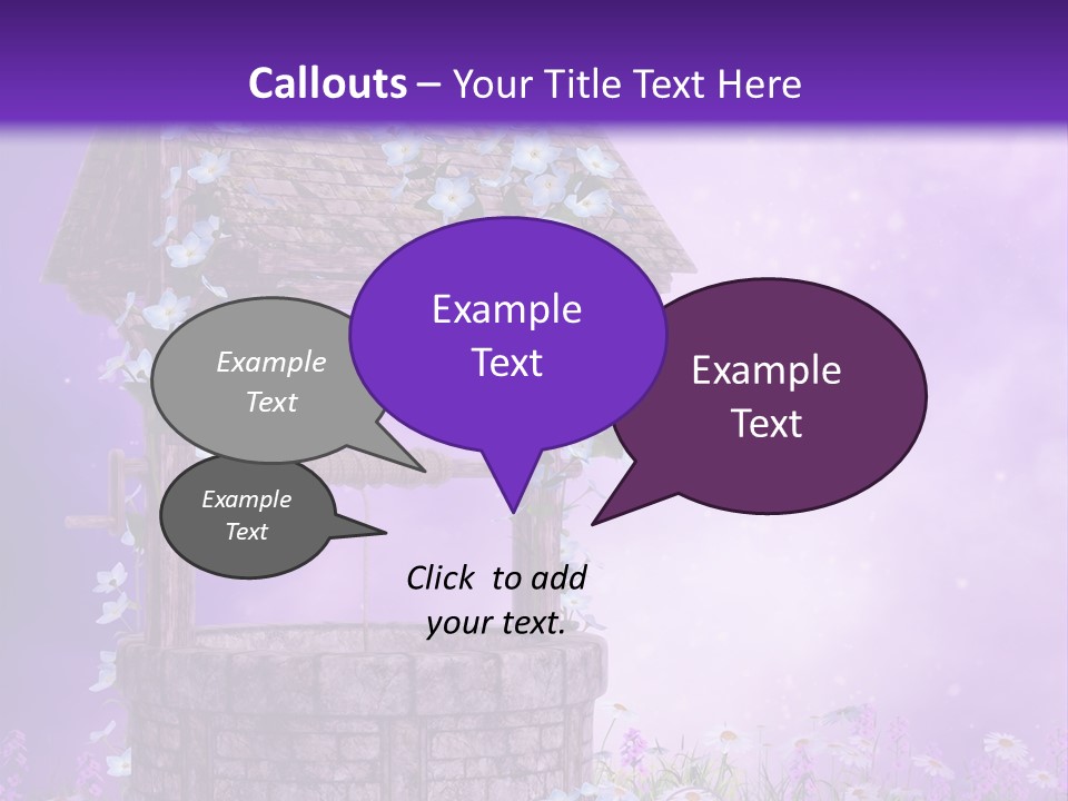 Magiczny Fioletowy Stary PowerPoint Template