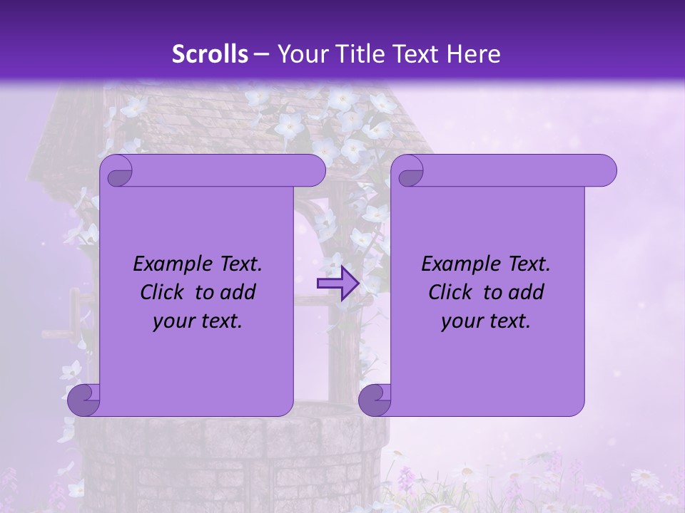 Magiczny Fioletowy Stary PowerPoint Template