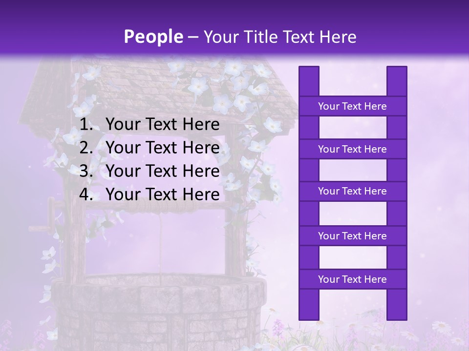 Magiczny Fioletowy Stary PowerPoint Template