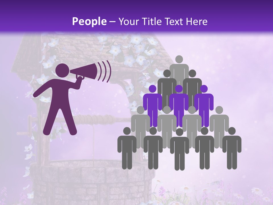 Magiczny Fioletowy Stary PowerPoint Template