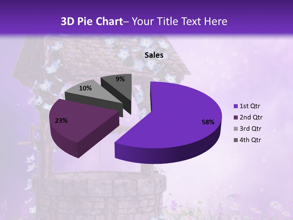 Magiczny Fioletowy Stary PowerPoint Template