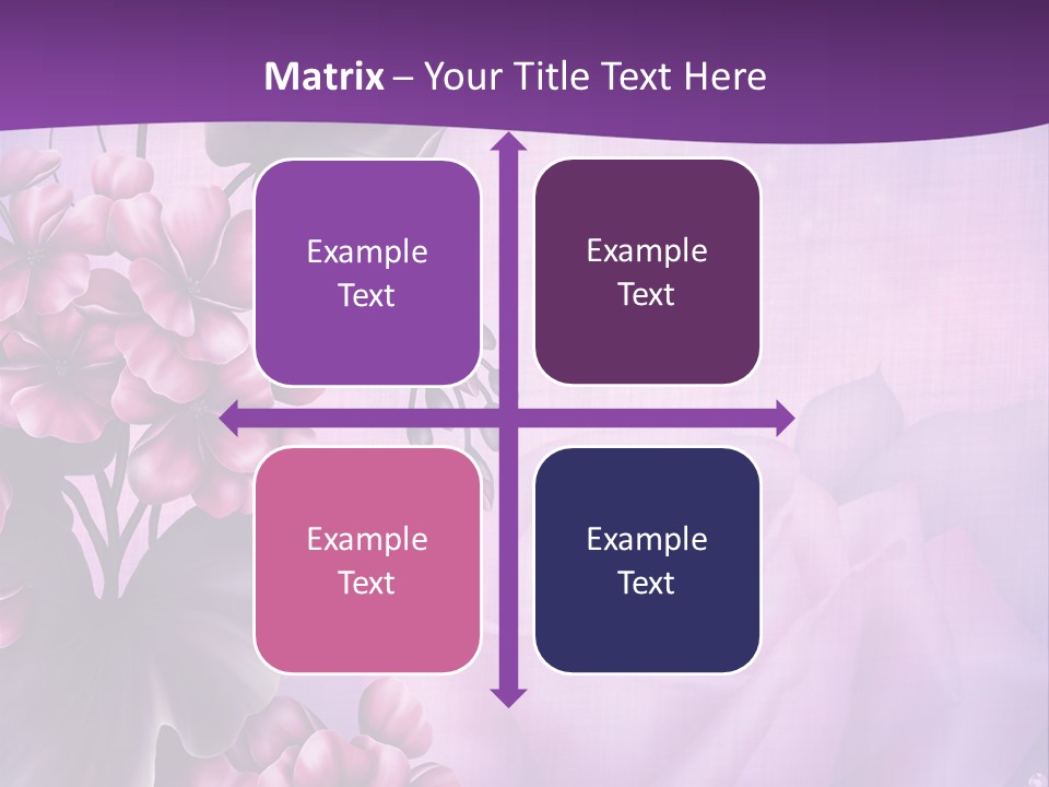 Ilustracja Kwiat Fioletowy PowerPoint Template