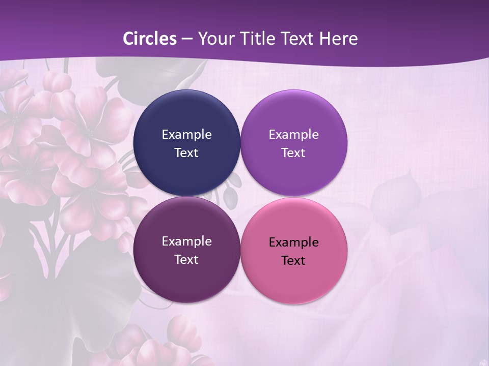 Ilustracja Kwiat Fioletowy PowerPoint Template