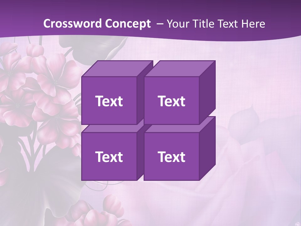 Ilustracja Kwiat Fioletowy PowerPoint Template