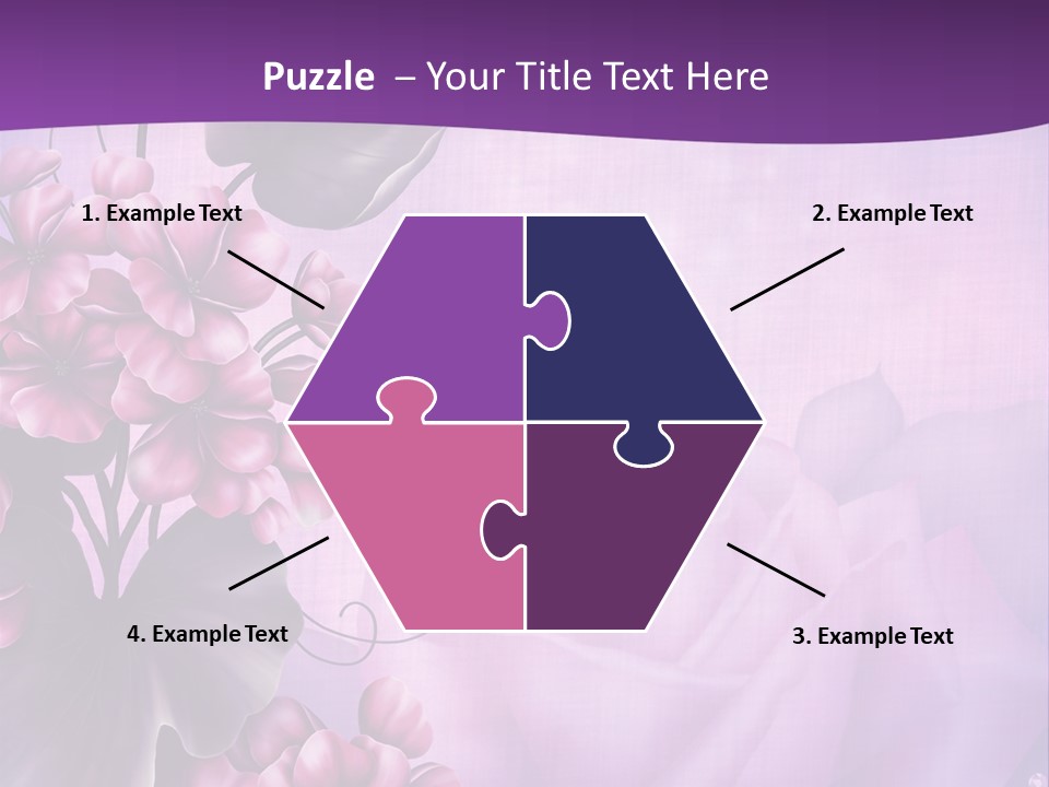 Ilustracja Kwiat Fioletowy PowerPoint Template