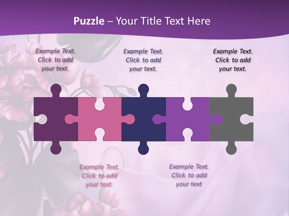 Ilustracja Kwiat Fioletowy PowerPoint Template