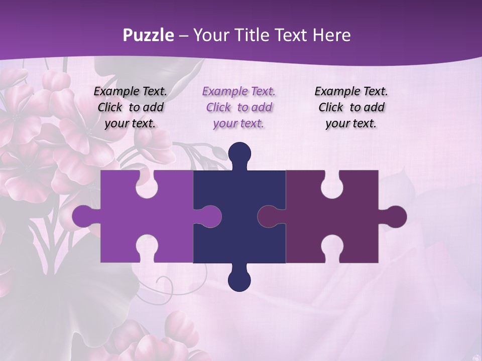 Ilustracja Kwiat Fioletowy PowerPoint Template