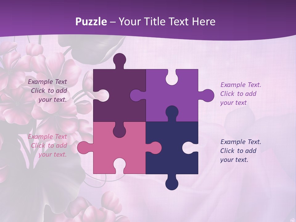 Ilustracja Kwiat Fioletowy PowerPoint Template