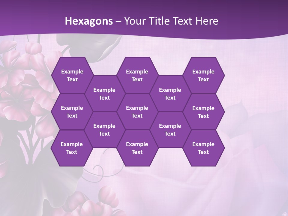 Ilustracja Kwiat Fioletowy PowerPoint Template