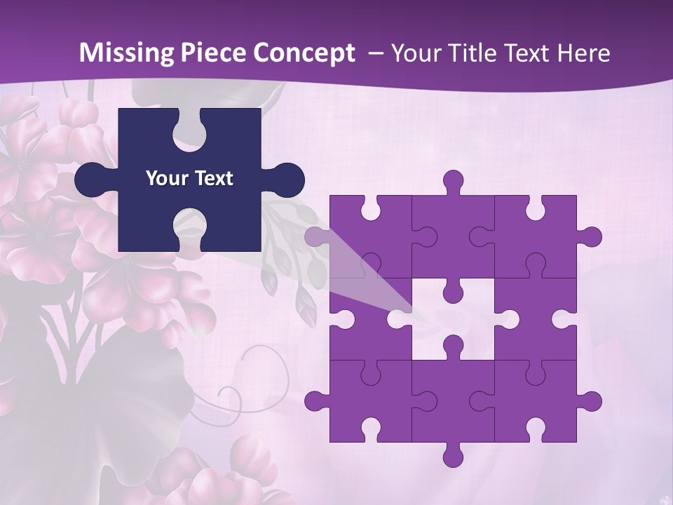 Ilustracja Kwiat Fioletowy PowerPoint Template