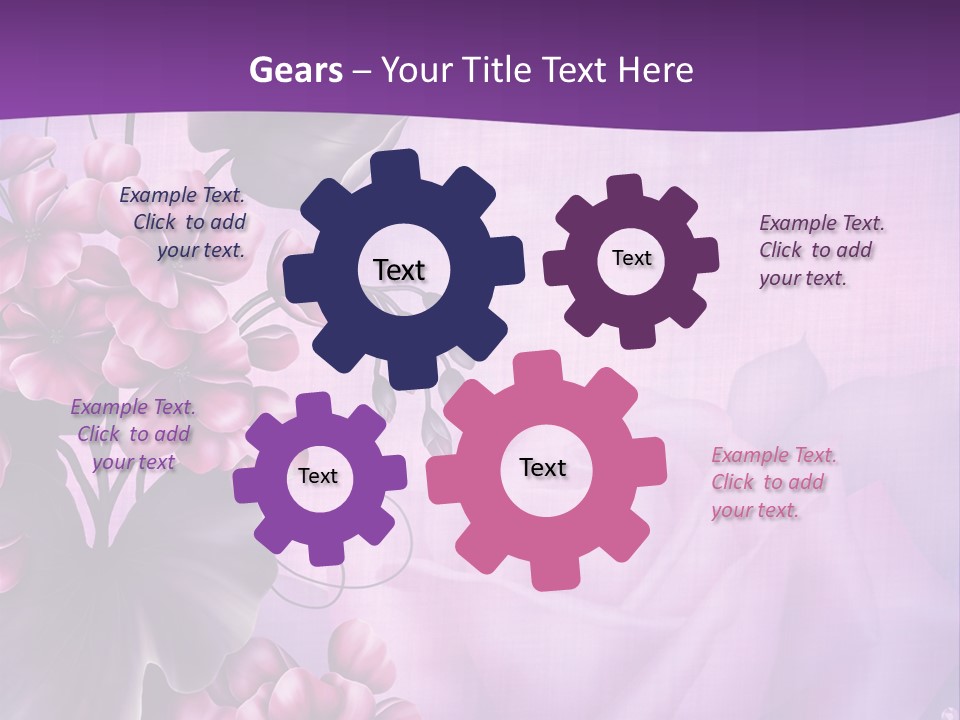 Ilustracja Kwiat Fioletowy PowerPoint Template