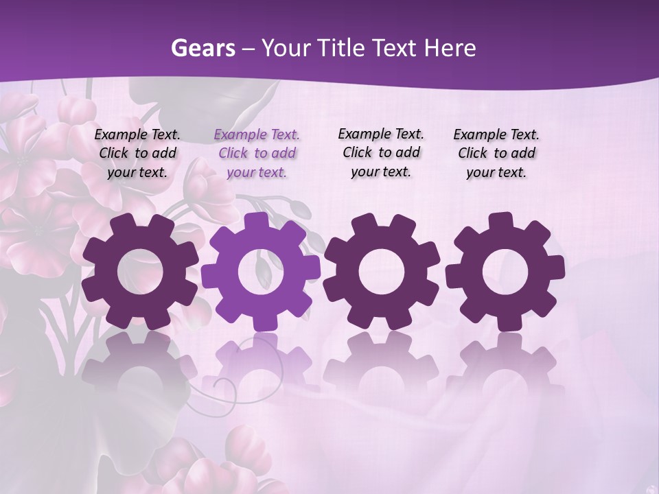 Ilustracja Kwiat Fioletowy PowerPoint Template