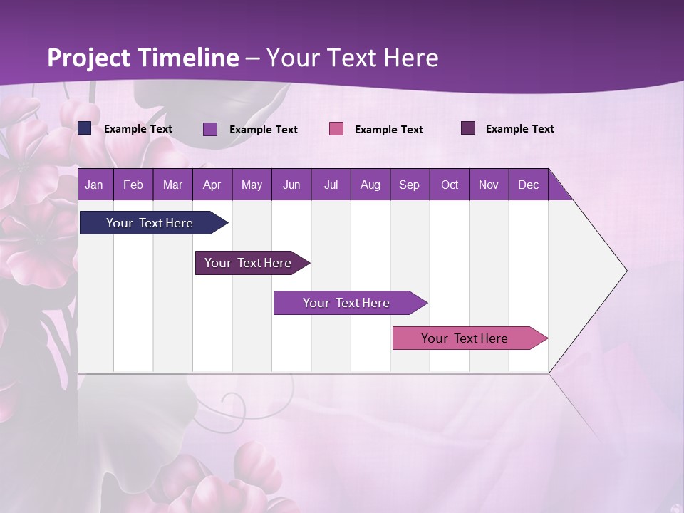 Ilustracja Kwiat Fioletowy PowerPoint Template