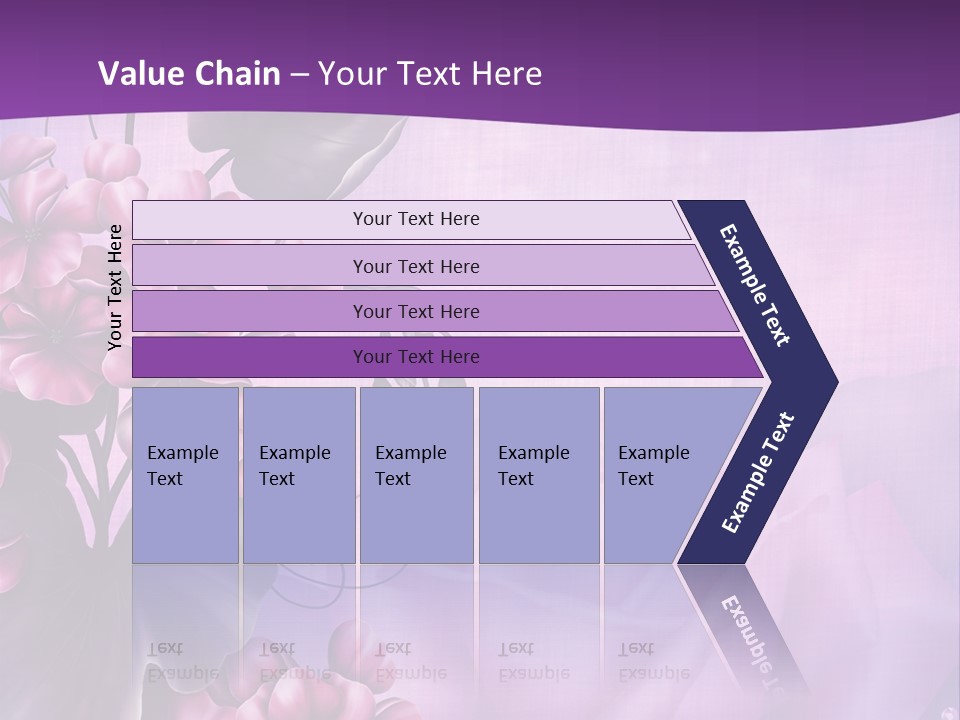 Ilustracja Kwiat Fioletowy PowerPoint Template
