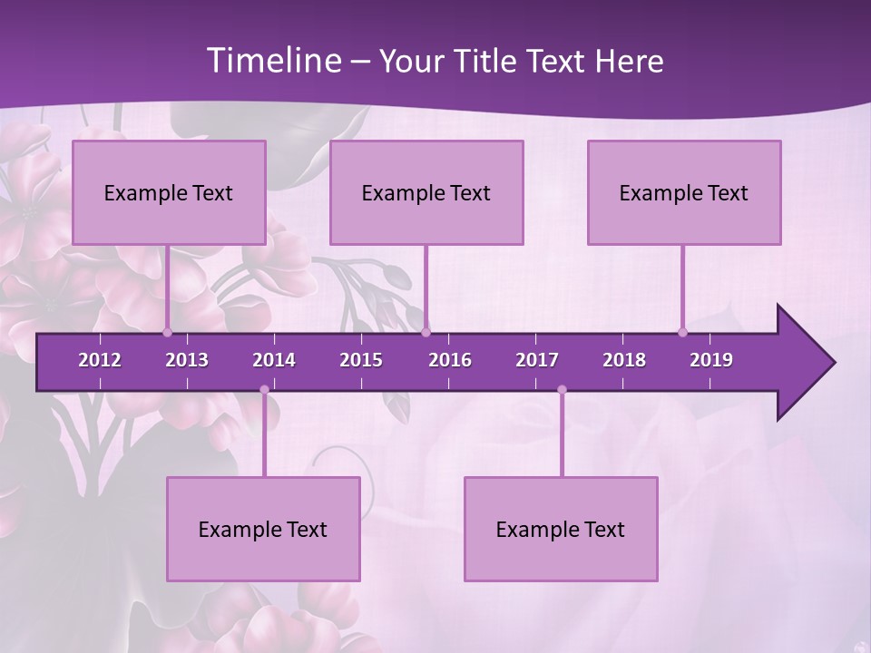 Ilustracja Kwiat Fioletowy PowerPoint Template