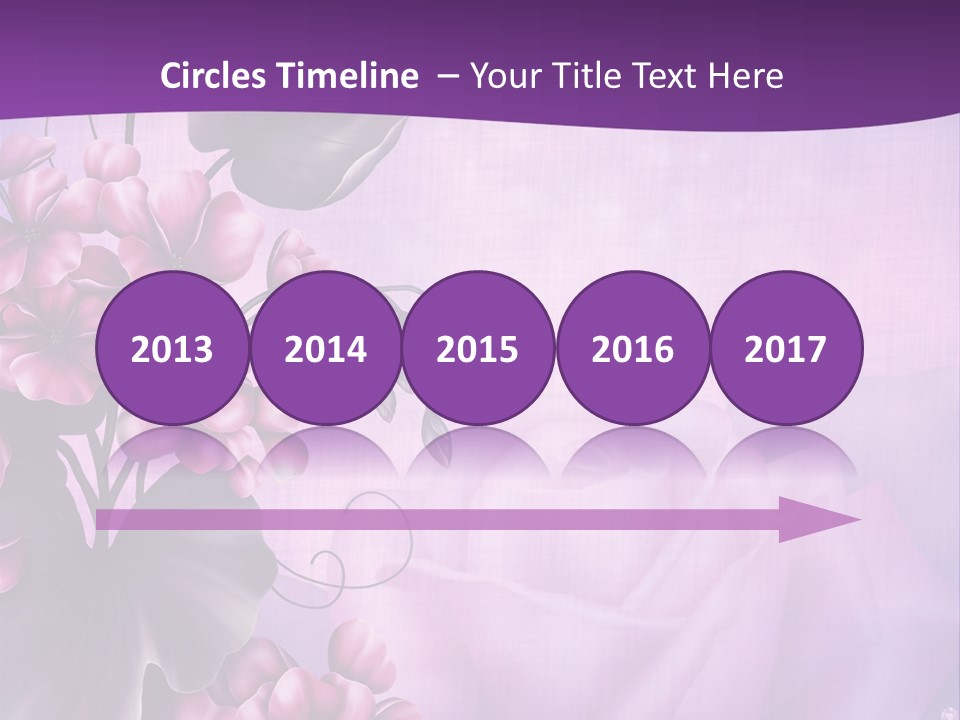 Ilustracja Kwiat Fioletowy PowerPoint Template