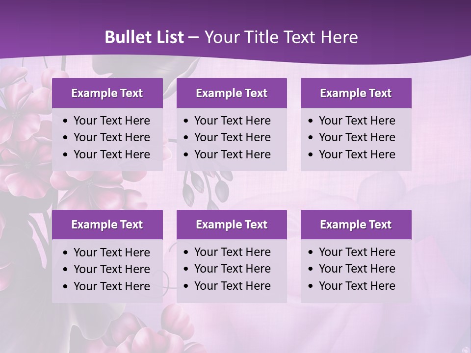 Ilustracja Kwiat Fioletowy PowerPoint Template