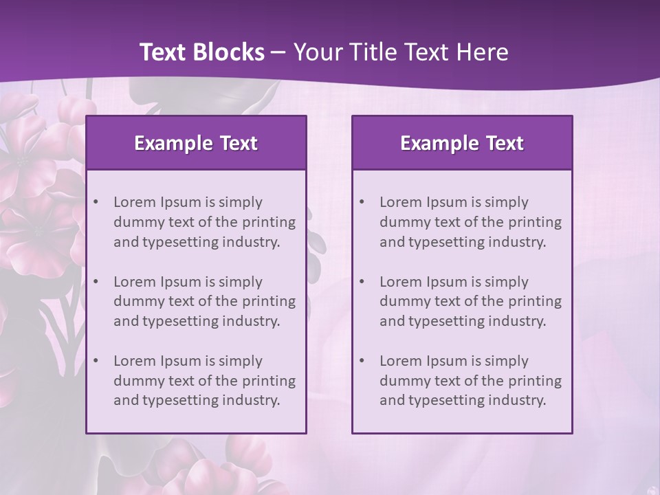 Ilustracja Kwiat Fioletowy PowerPoint Template
