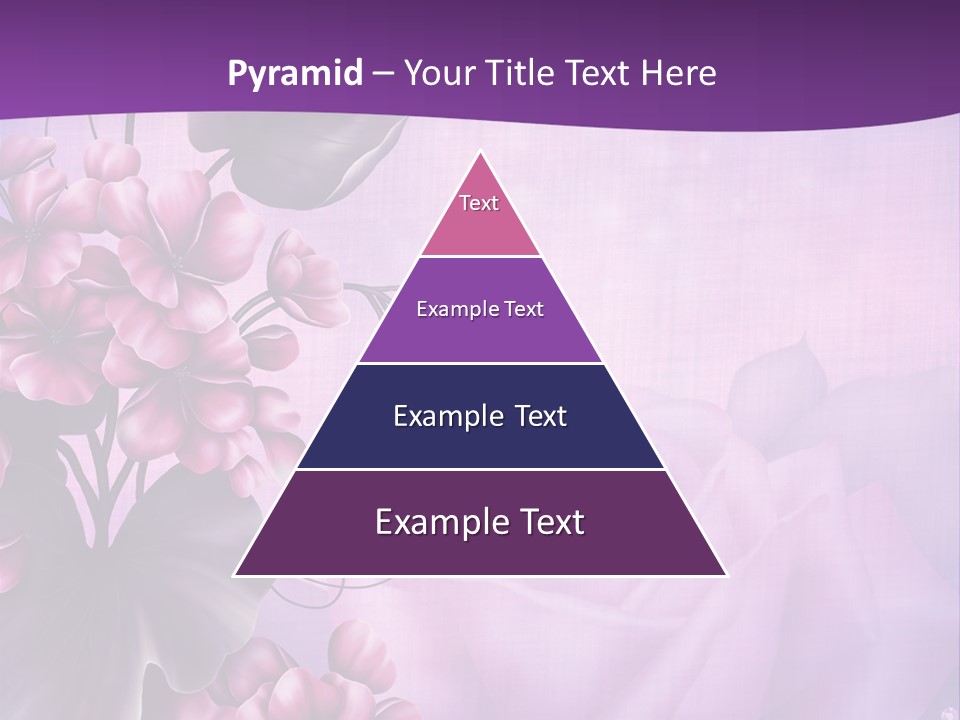 Ilustracja Kwiat Fioletowy PowerPoint Template