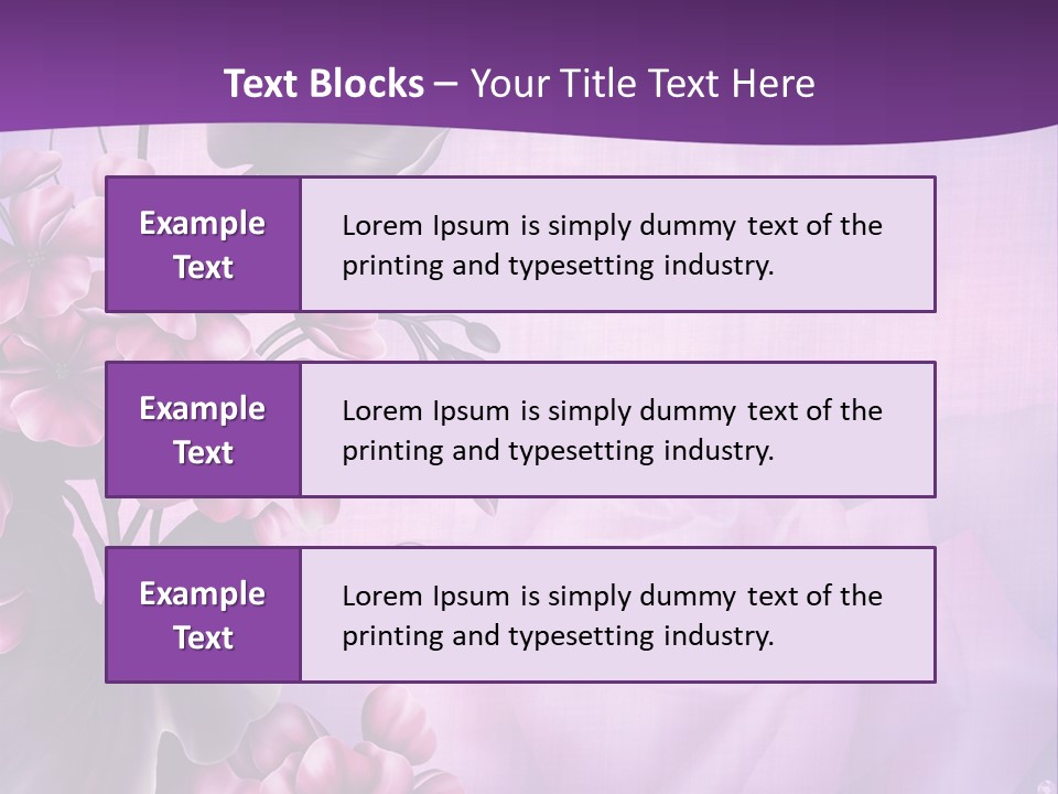 Ilustracja Kwiat Fioletowy PowerPoint Template