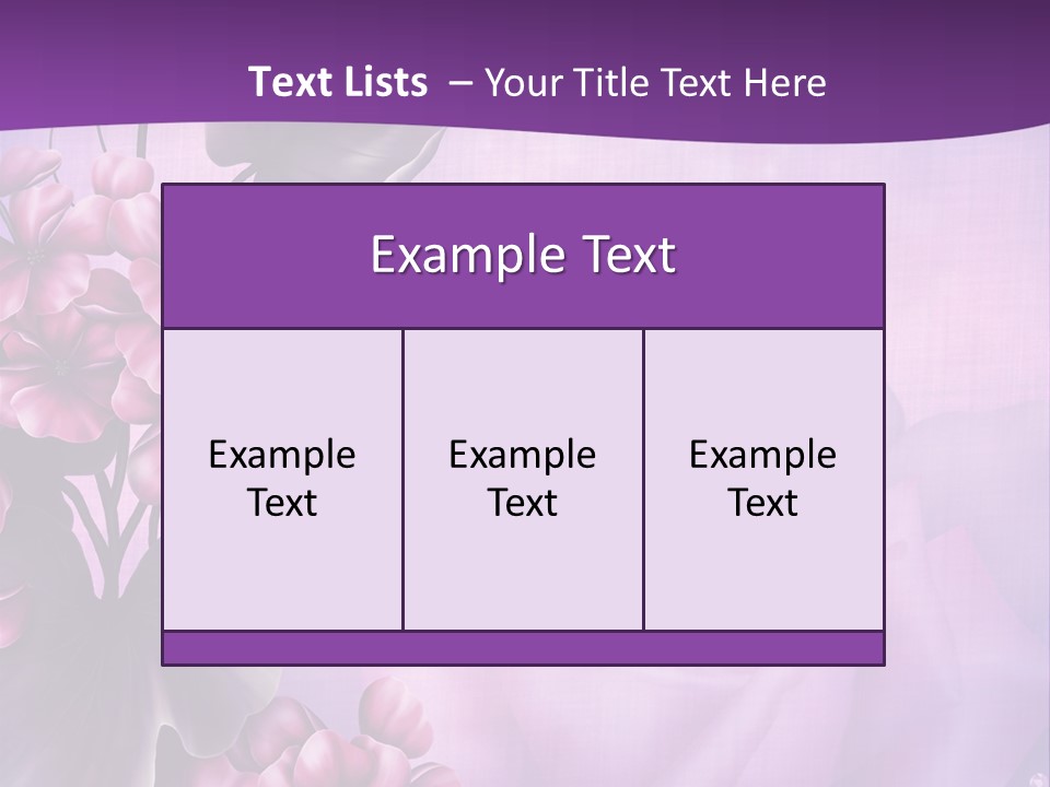 Ilustracja Kwiat Fioletowy PowerPoint Template