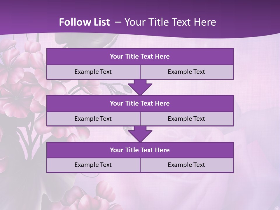 Ilustracja Kwiat Fioletowy PowerPoint Template