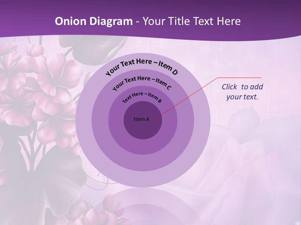 Ilustracja Kwiat Fioletowy PowerPoint Template