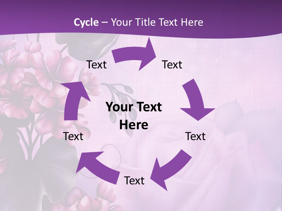 Ilustracja Kwiat Fioletowy PowerPoint Template