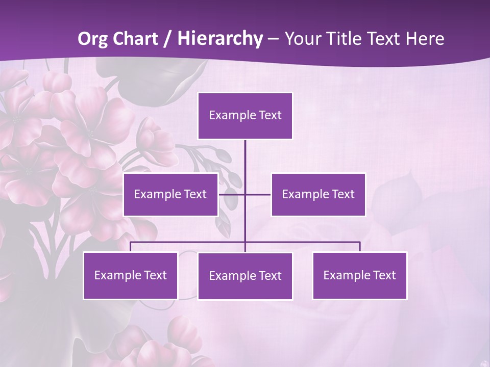 Ilustracja Kwiat Fioletowy PowerPoint Template