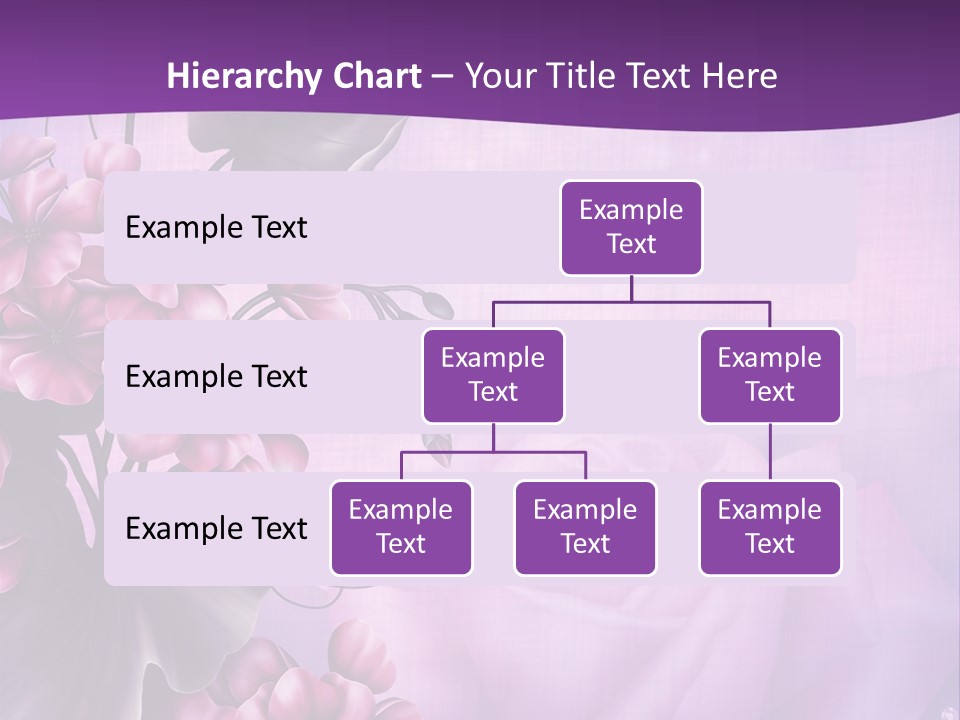 Ilustracja Kwiat Fioletowy PowerPoint Template