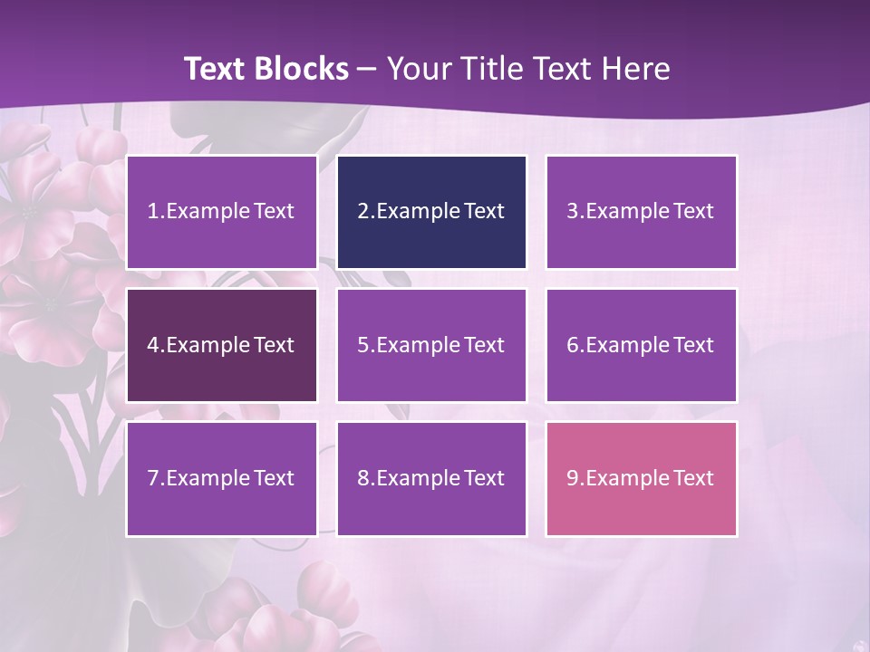 Ilustracja Kwiat Fioletowy PowerPoint Template