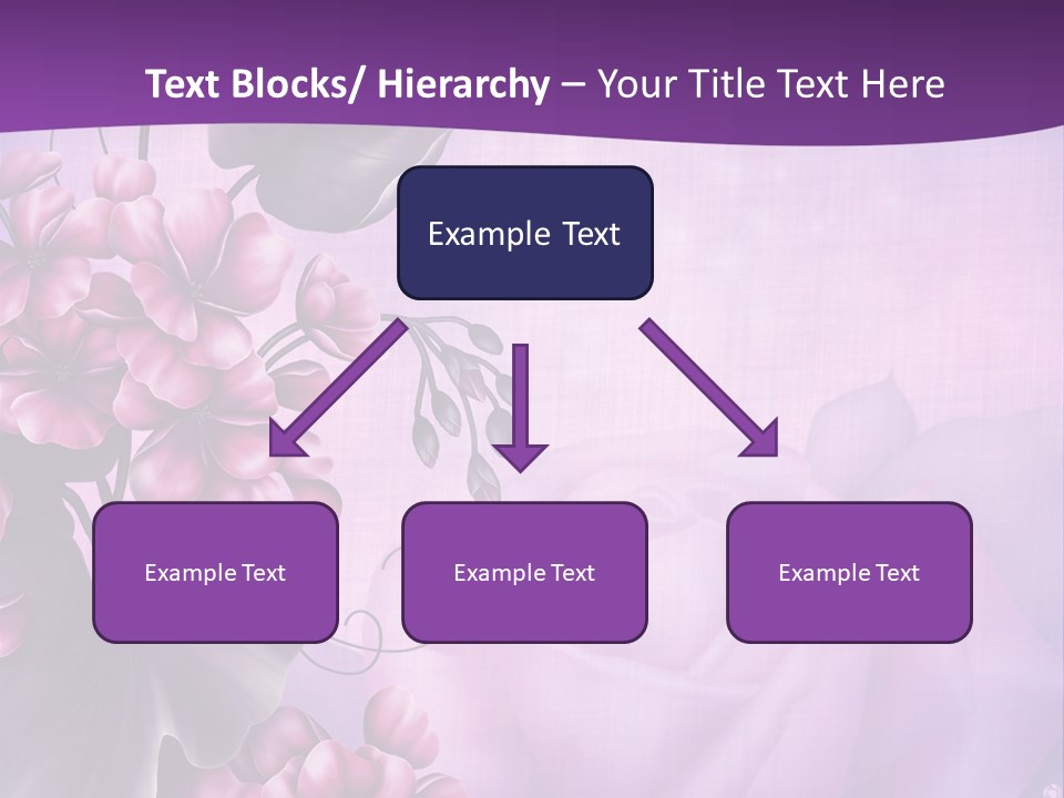 Ilustracja Kwiat Fioletowy PowerPoint Template